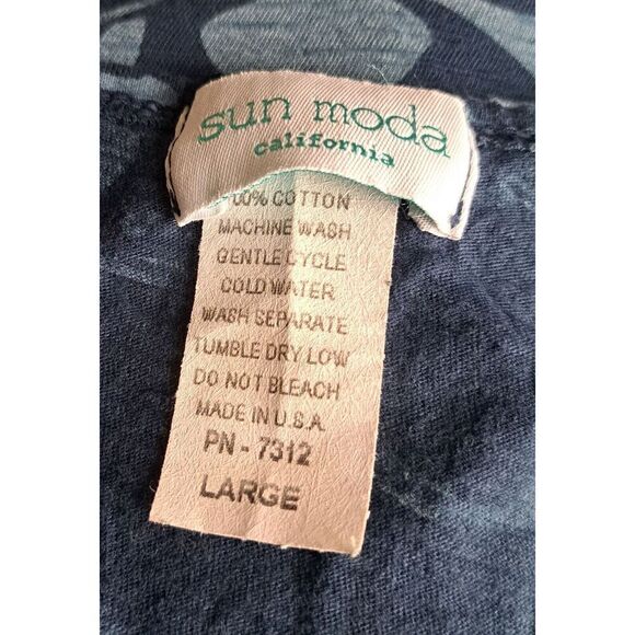 Sun Moda California Womens Large Scoop Neck Loose Fit Shift Dress Blue Pockets - Picture 8 of 10